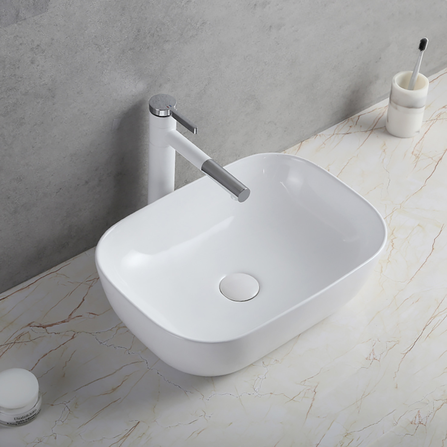 Badkamergootstenen ceramic counter top wash basin sanitary ware art basins porselana banyo basin lababo (7)