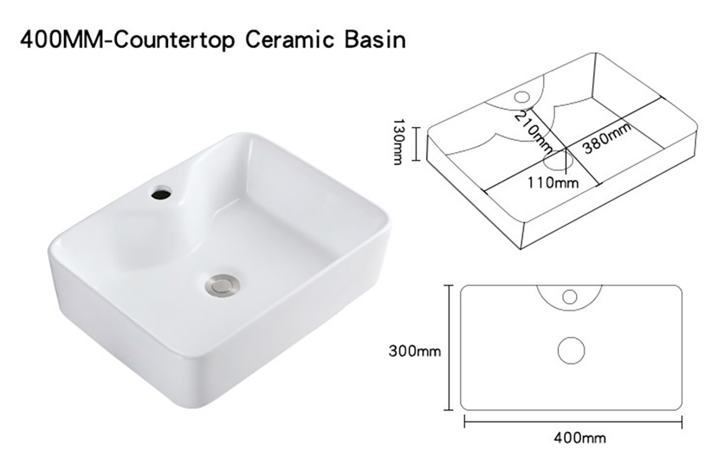 Keramički umivaonik zidni umjetnički umivaonik kvadratni umivaonik WC hotelski umivaonik (6)