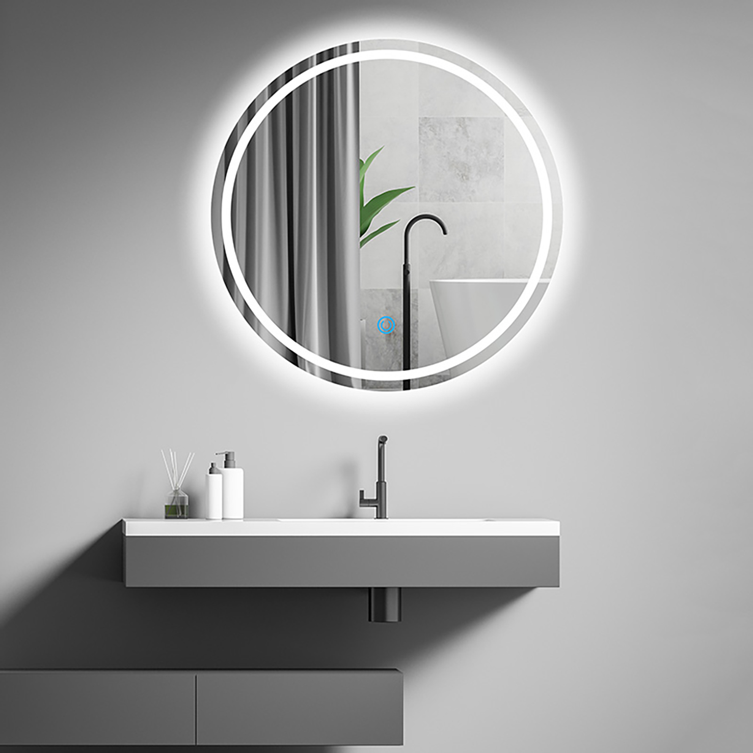 مدرن-هوشمند-آینه-طلا-دیواری-دوش-نقره-دایره-آینه-برای-حمام-8