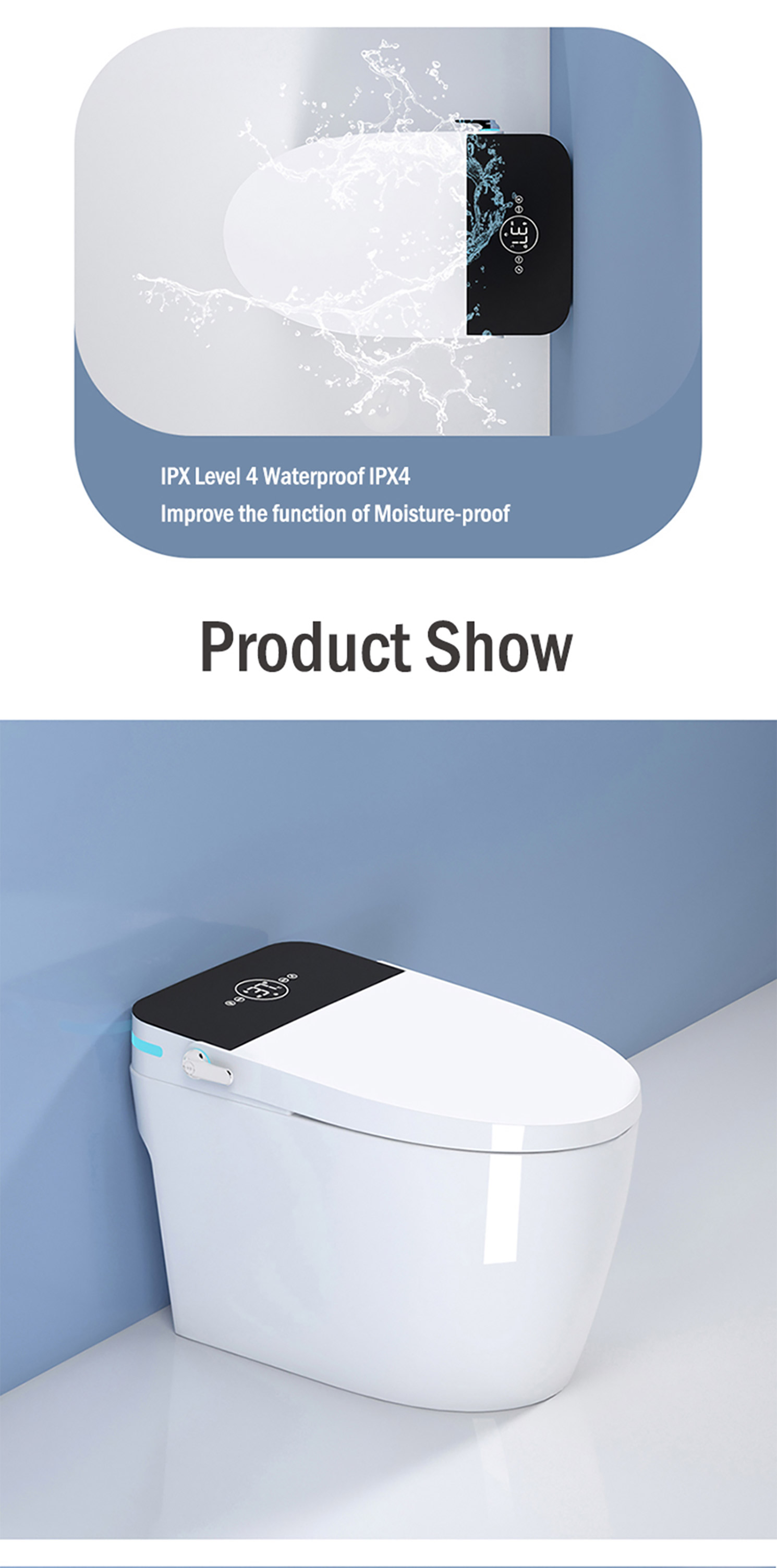 Automatic flush light sensor remote control heated inodoros smart toilet intelligent with warm seat (17)