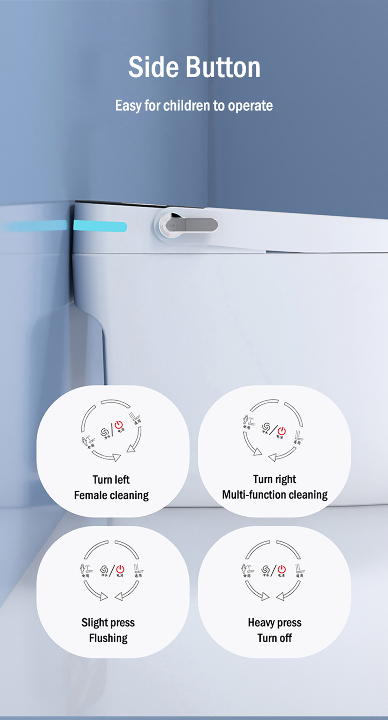 Automatic flush light sensor remote control heated inodoros smart toilet intelligent with warm seat (9)