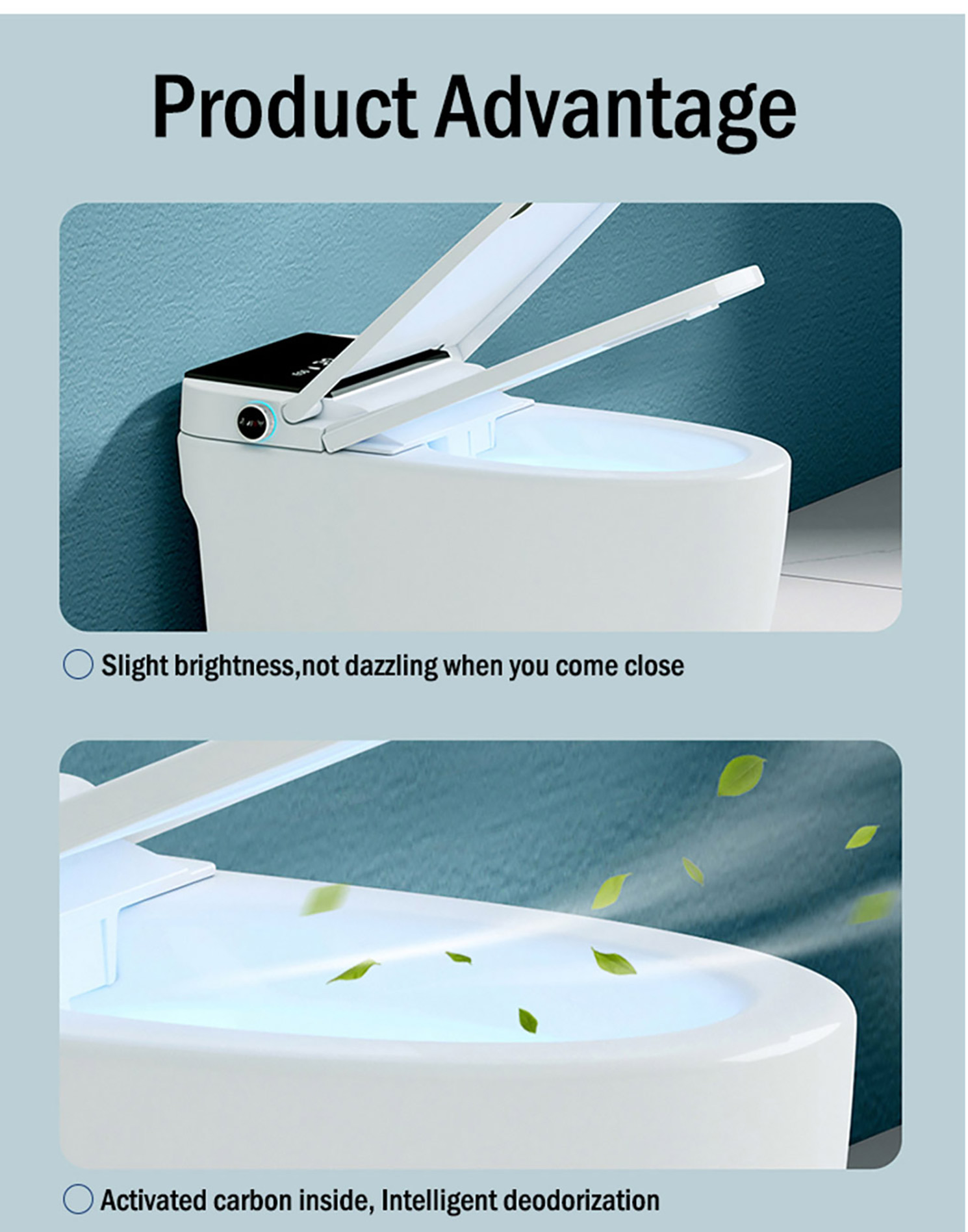 Best intelligent toilet electrique nightlight foot sensor flushing bathroom bowl ceramic toilet smart (19)