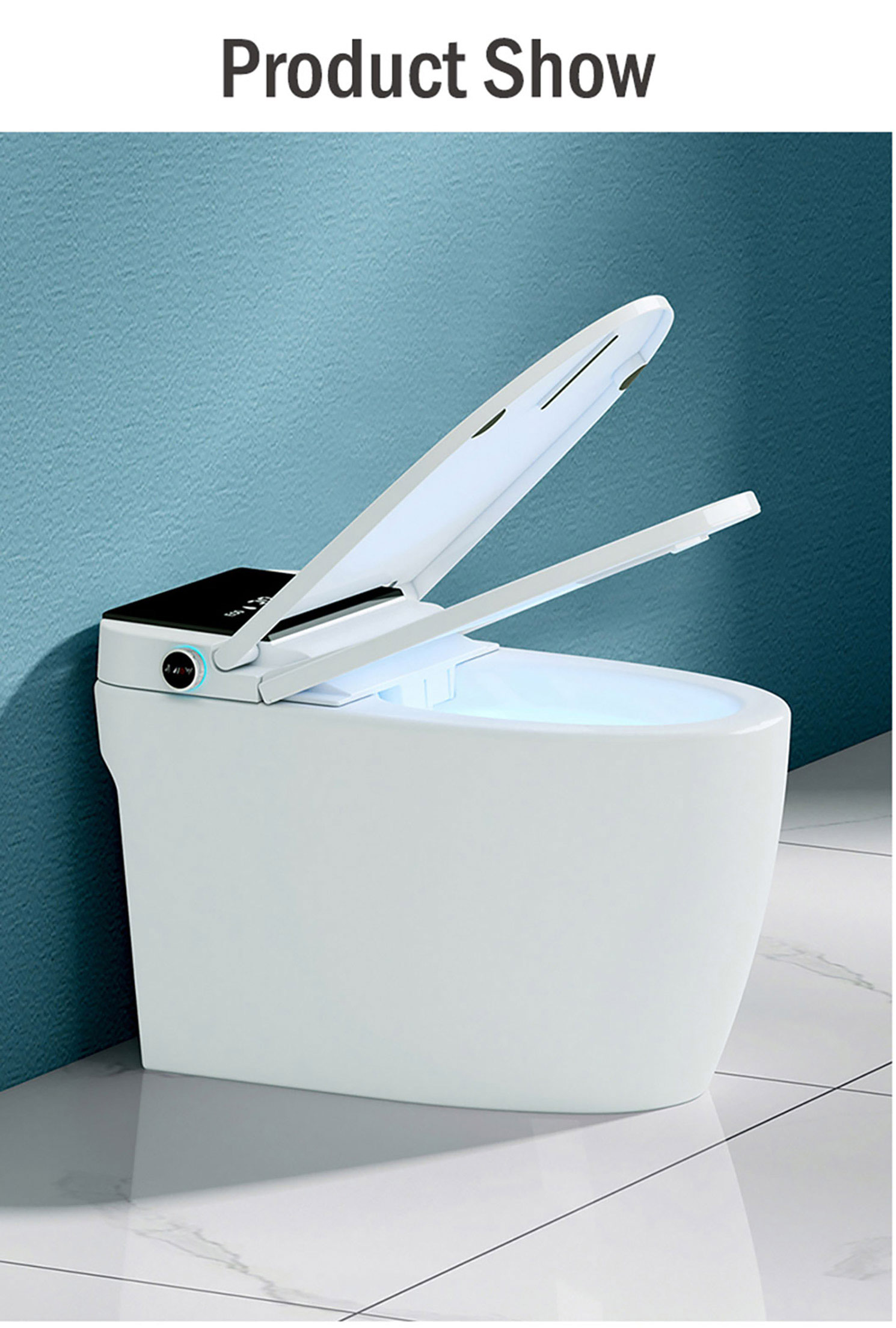 Best intelligent toilet electrique nightlight foot sensor flushing bathroom bowl ceramic toilet smart (21)