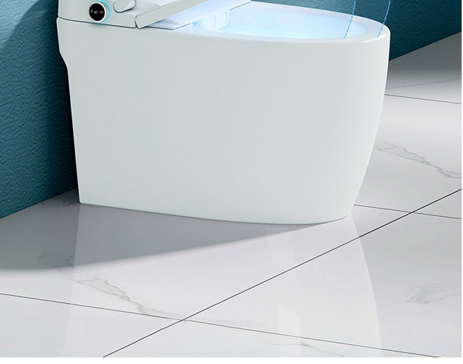 Best intelligent toilet electrique nightlight foot sensor flushing bathroom bowl ceramic toilet smart (6)