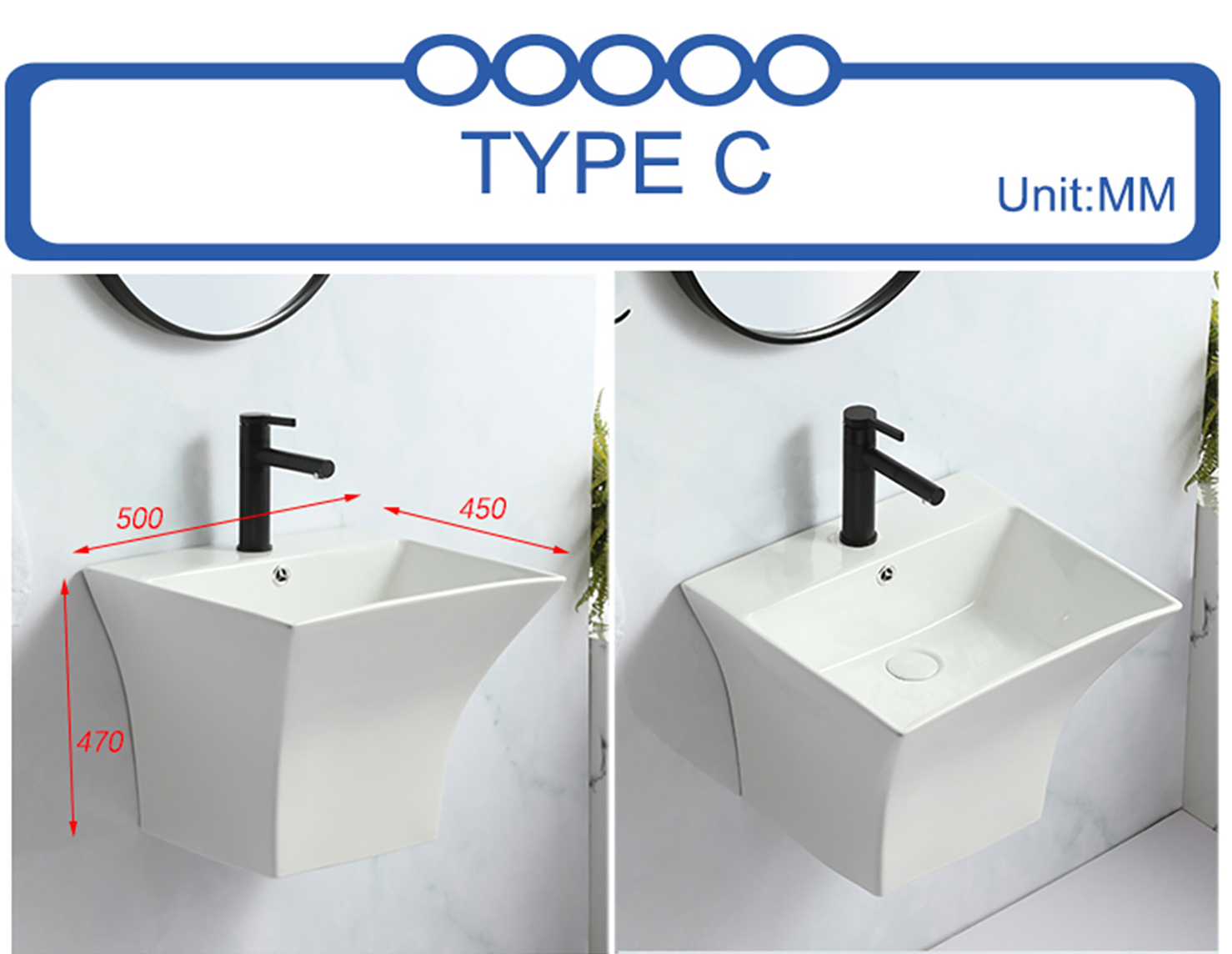 Classical Umywalka Sink Bathroom Hanging Wash hand Half Pedestal Basin two piece Wall Hung Basin (5)
