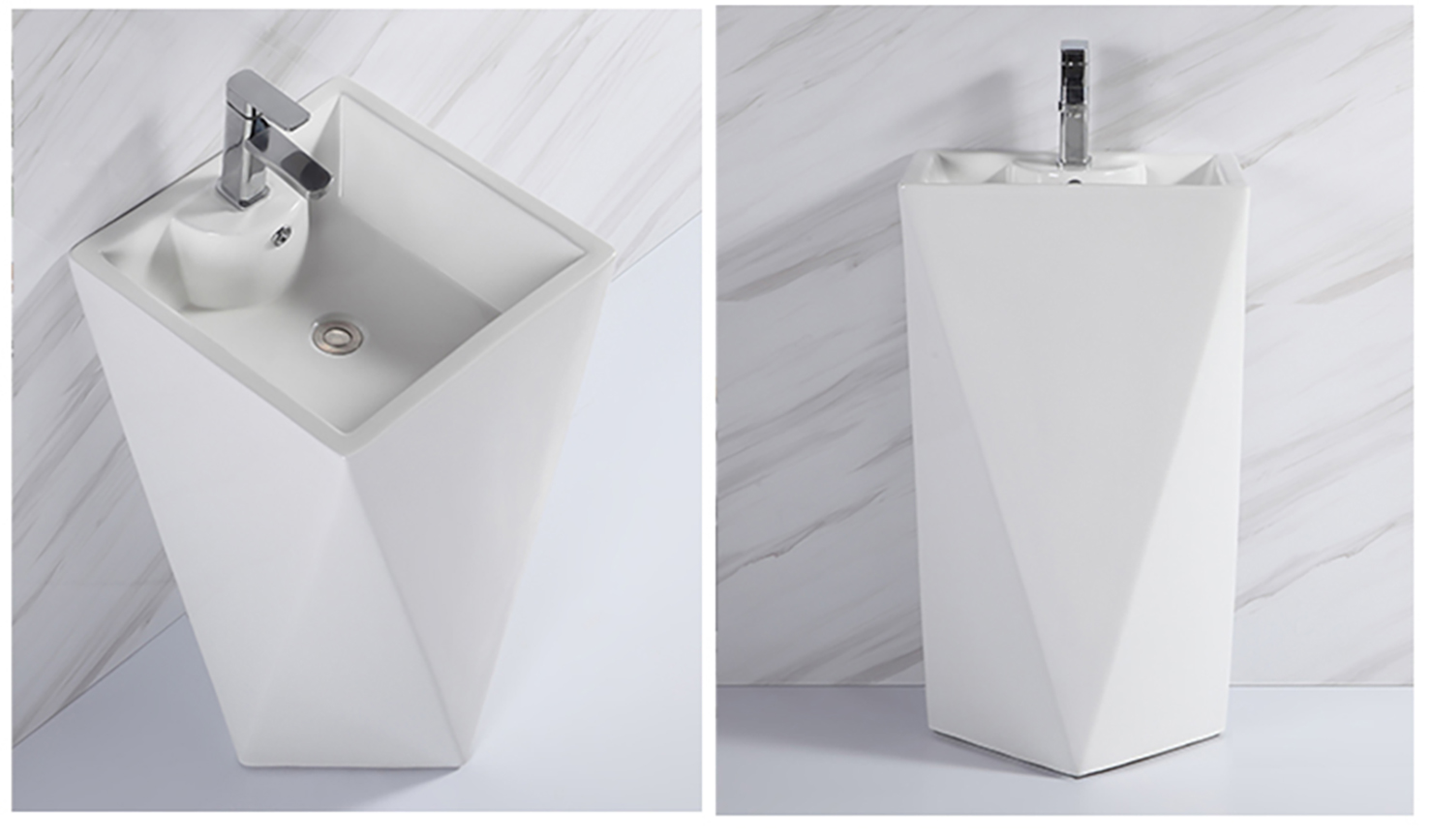 Luxury Modern Freestanding Glossy White Art Ceramic Deep Height Hand Wash Basin Sink With Good Price (2)