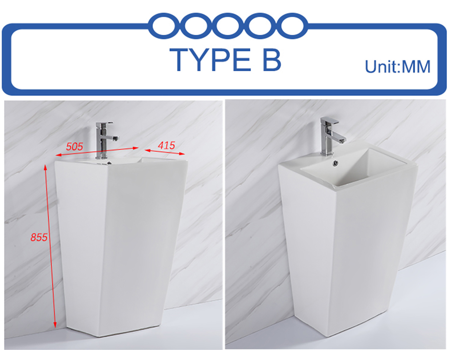 Luxury Modern Freestanding Glossy White Art Ceramic Deep Height Hand Wash Basin Sink With Good Price (3)