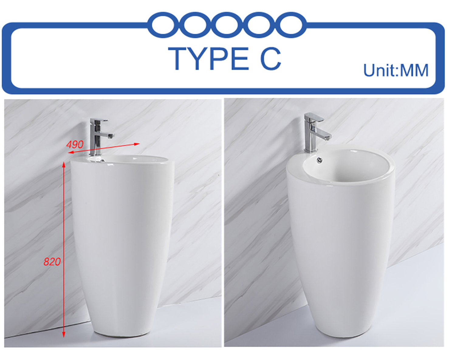 Luxury Modern Freestanding Glossy White Art Ceramic Deep Height Hand Wash Basin Sink With Good Price (5)