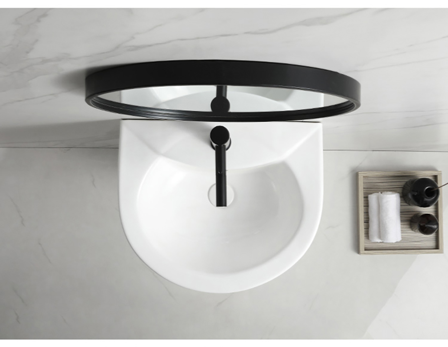 Marble Design Round Pedestal Sink Ceramic Modern Fancy Wash Basin Vasque Hotel Colonne Freestanding Sink (6)