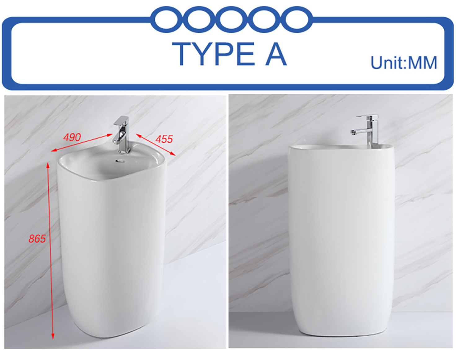 Modern Art Free Standing Ceramic Bathroom Sink Sanitary Wash Basin Keramik Waschbecken (1)