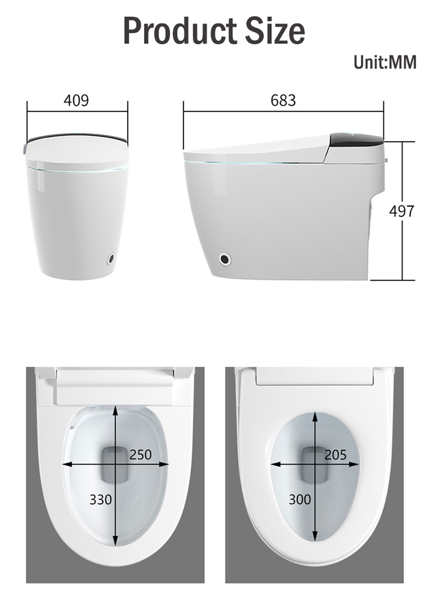 Top Quality Bathroom Smart Toilet Intelligent Electric Wc Sanitary Ware Washroom Toilette Ceramic Commode (23)