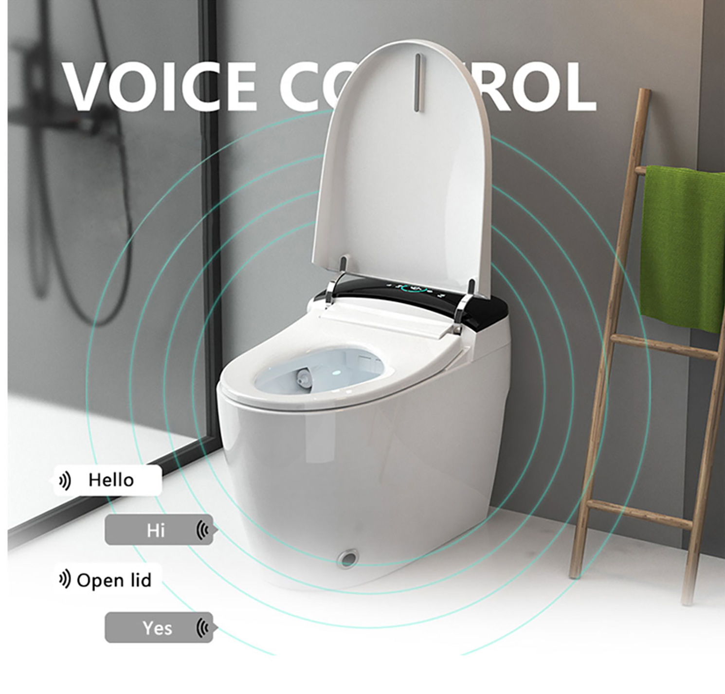 Top Quality Bathroom Smart Toilet Intelligent Electric Wc Sanitary Ware Washroom Toilette Ceramic Commode (7)
